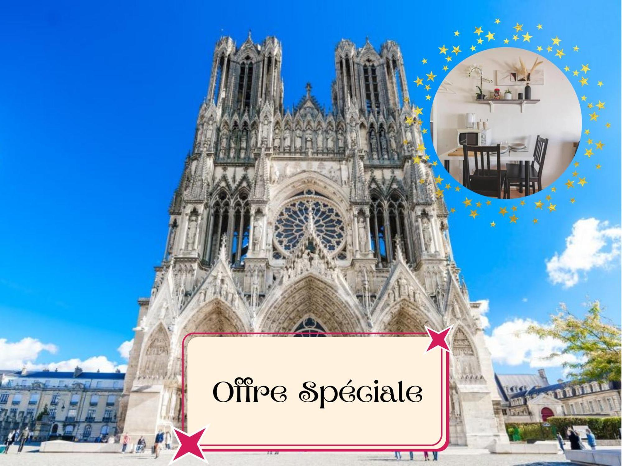 Colbert 541 Hypercentre - Ideal Couple & Pro - Wifi Haut Debit - Gare, Cathedrale, Commerces, Restaurants & Transports En Commun A Moins De 10 Minutes A Pied Reims Zewnętrze zdjęcie